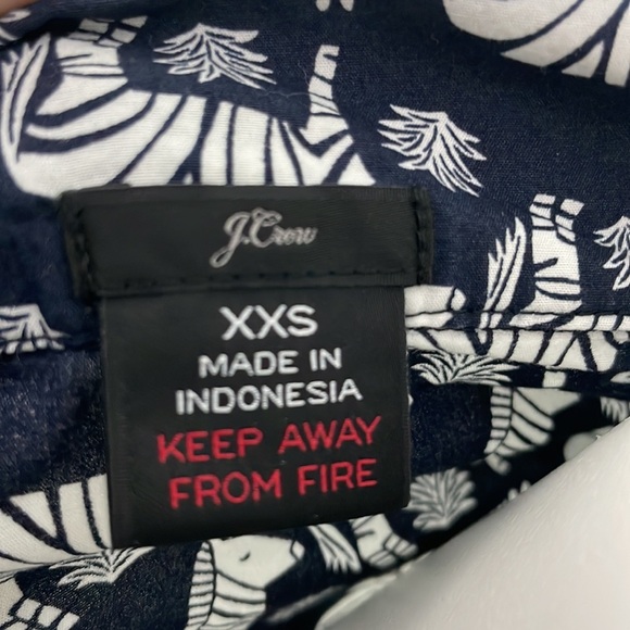 J. Crew Zebra 2 Piece Shorts Cotton Pajamas - Picture 6 of 8